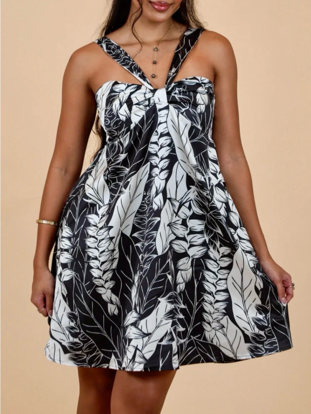 LexBreezy Haunani Heliconia Breeze Short Dress, Size Large, BNWT